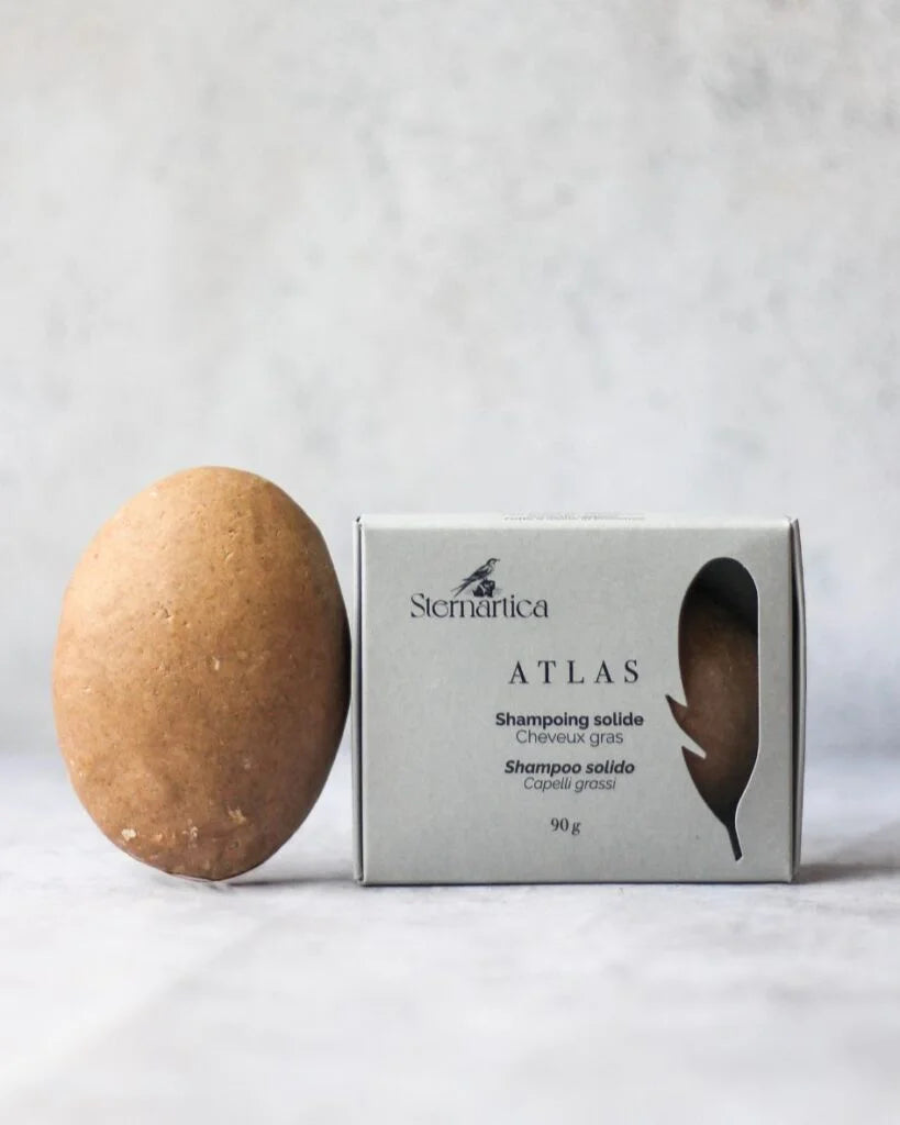 Shampoing solide pour cheveux gras au ghassoul | ATLAS
