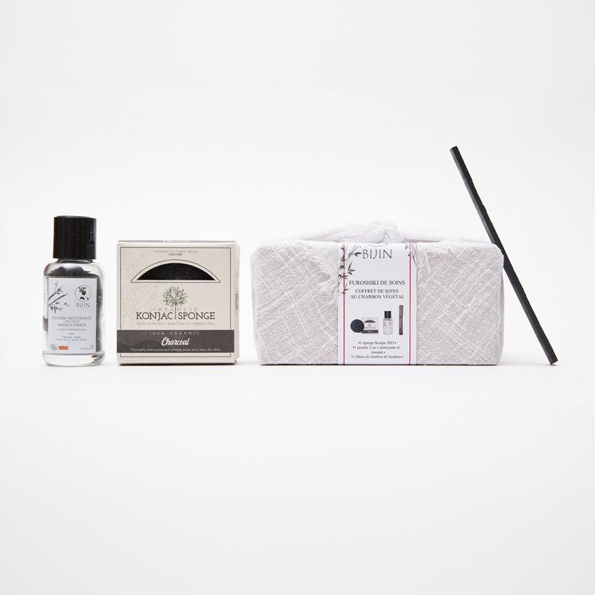 Coffret furoshiki de soin au charbon actif de bambou - E-POP CARE
