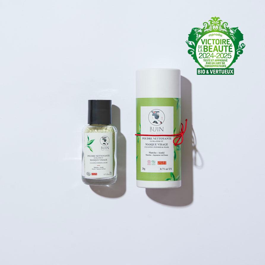 Poudre nettoyante et masque visage 2 en 1 au matcha - E-POP CARE