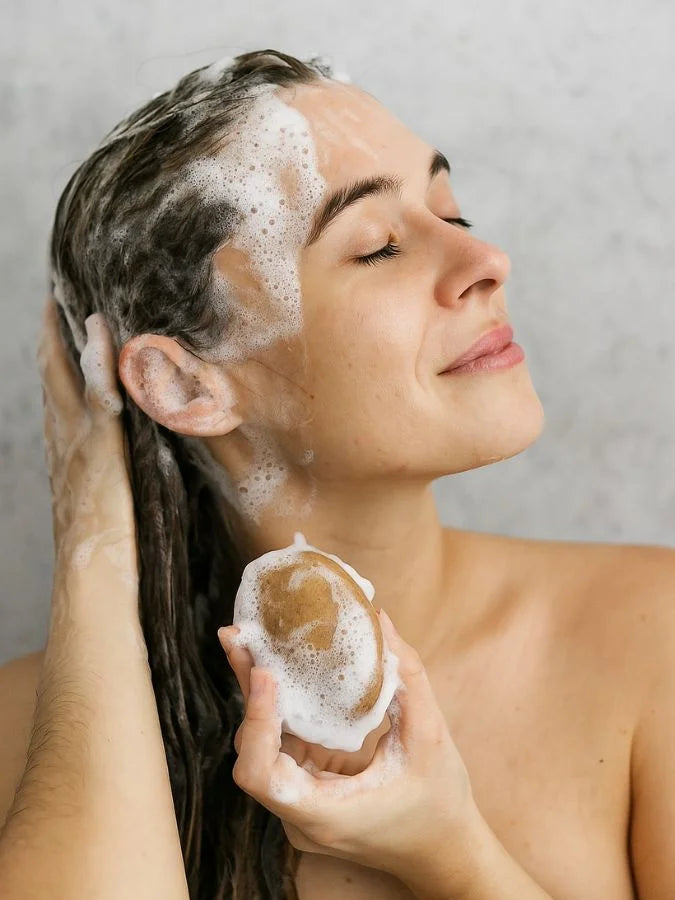 Shampoing solide pour cheveux gras au ghassoul | ATLAS